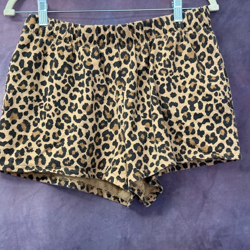 The Rolling Stones Leopard Print Lounge Shorts L (12-14)